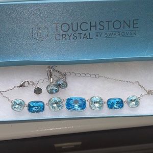 ‘Riva’ Touchstone Crystal by Swarovski Statement Necklace and earrings